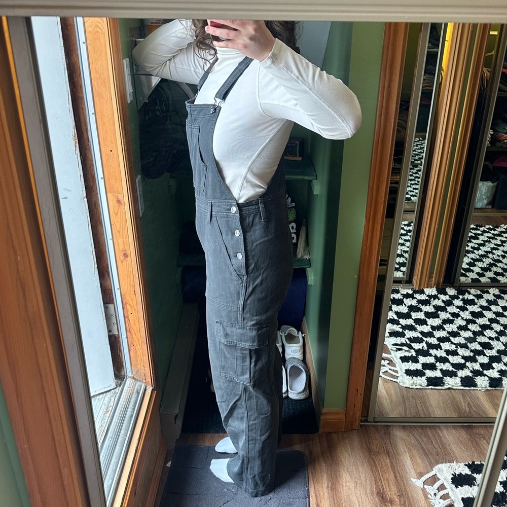 Aerie Women's Black/ Grey Overalls - Picture 2 of 9